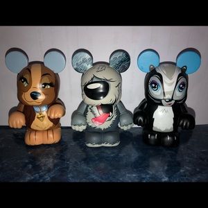 Disney Vinylmations Lady, Flower & Max